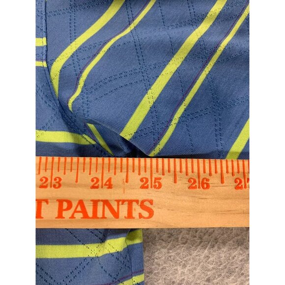 Tiger Woods Nike Fit Dry Striped Short Sleeve Polo Shirt‎ (Men's XXL) Blue - Picture 7 of 11